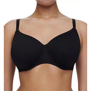 NEW CHANTELLE C914MV EASY BLISS Seamless Unlined UW Bra Black 34DDDD  $84